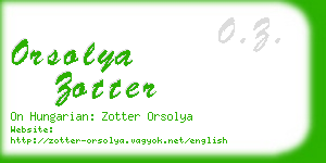 orsolya zotter business card